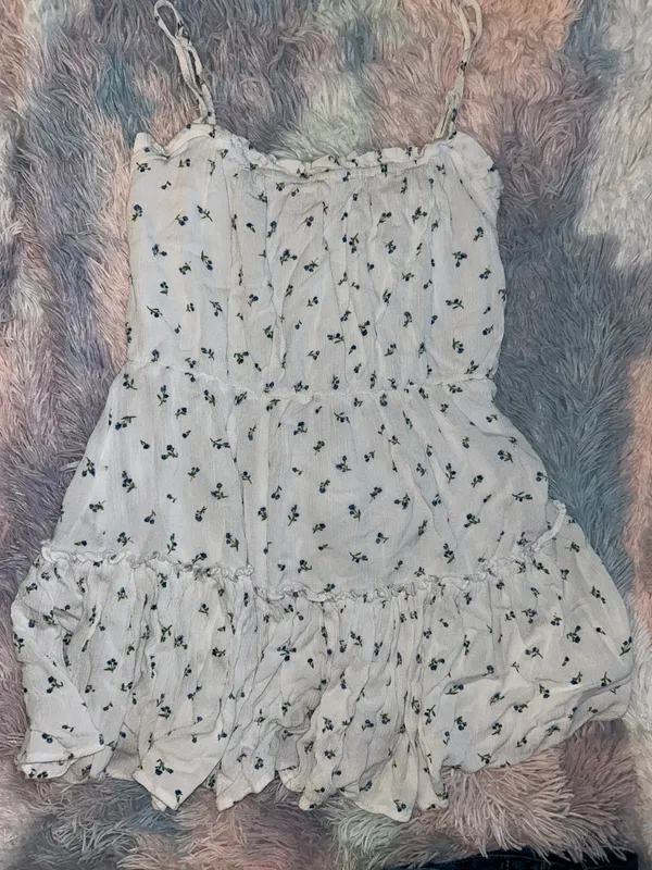 PacSun LA Hearts White Floral Mini Dress - Image 4