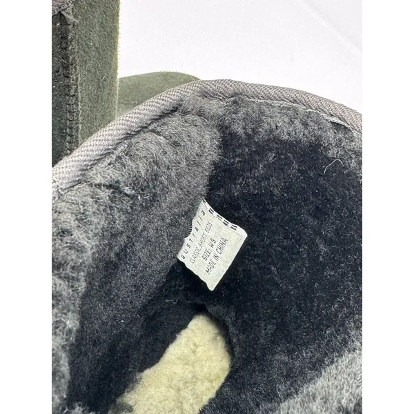 UGG Australia Womens Boots Black Suede Classic Short Fleece Pull On Winter US 9 - Image 7