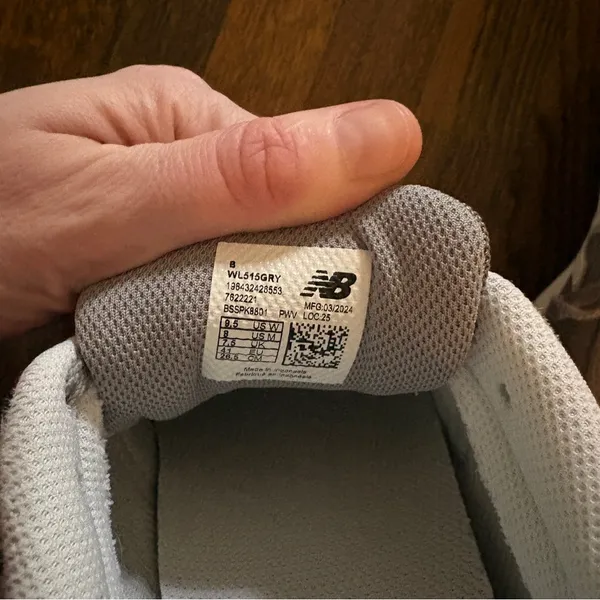 New Balance Charcoal and White Athletic Shoes - Image 6