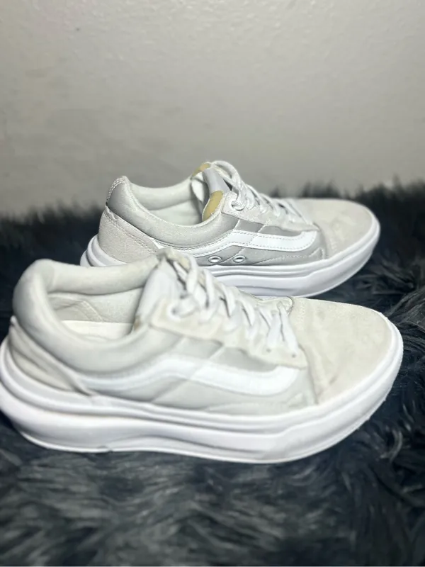 Vans Old Skool Overt CC 'Light Grey White' Women’s White Platform Old Skool Sz6 - Image 3
