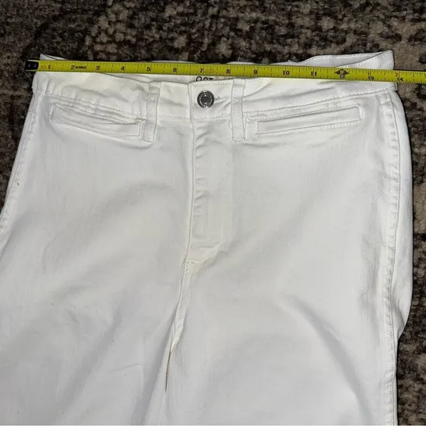 Oat New York Women’s Size 6 28 White Wide Leg High Rise Cropped Denim Jeans - Image 6