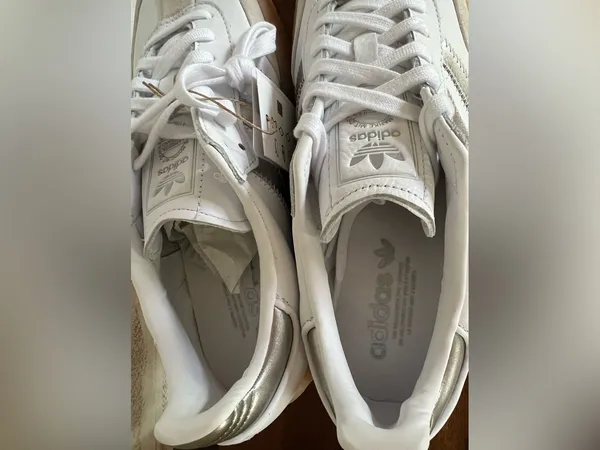 Adidas Samba Sneakers - White & Silver Women’s size 10. NWT - Image 8