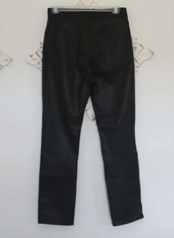 H&M Black Leather Pants - Image 2