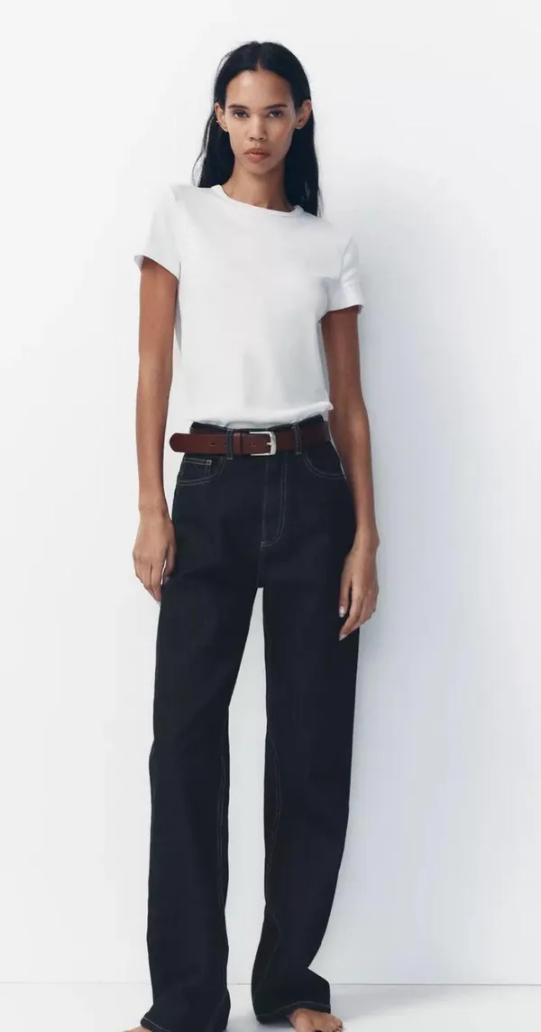 Full Length High Rise Wide Leg Jeans - Image 4