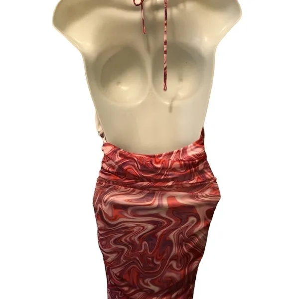 Princess Polly CHRISTOPH Mini Dress Sz. 12 Pink Retro Print BARBIECORE Summer - Image 9