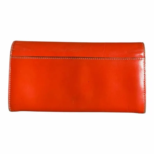 Kate Spade New York Continental Wallet Orange Hot Pink Leather Colorblock - Image 3