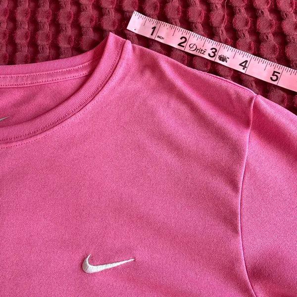 Nike Women’s Dri-FIT Long Sleeve Athletic Shirt Pink Crew Neck Size M - Image 10