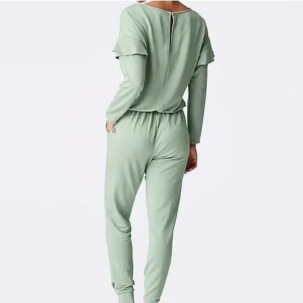 Matilda Jane Resting Day Sage Green Knit Jumpsuit XS - Image 13