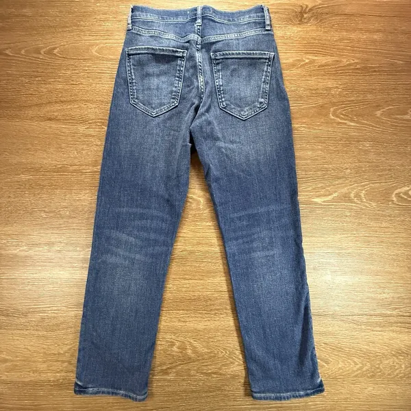 Zara Jeans Women's 6 Blue Mid Rise Straight Slim Stretch Denim EU 38 Minimalist - Image 9