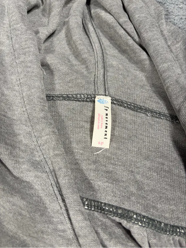 Free people FP movement Gray Hooded Zip-Up Sweatshirt small - Image 3