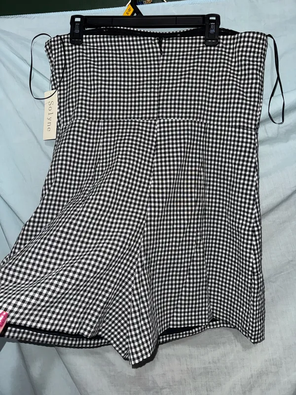 Strapless High Waisted Ruffle Jumpsuit Black Size XL - Image 8