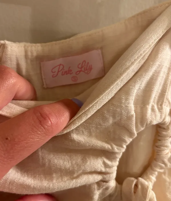 Pink Lily Linen Wrap Skirt - Image 6