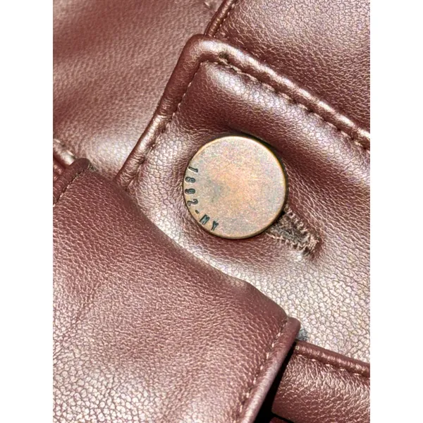 Abercrombie & Fitch Brown Vegan Leather High Rise Paperbag Pants Size XS Short - Image 5