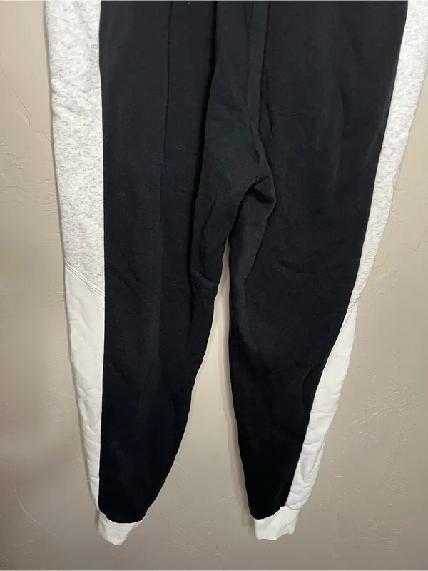 Nike Air Woman’s BB Black White Heather Colorblock HR Sweat‎ Pant Jogger Pants - Image 10