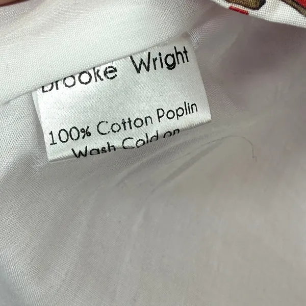 Brooke Wright‎ Lucy Dress Medium White Red Cowboy Boot Cotton Poplin NWT READ - Image 8