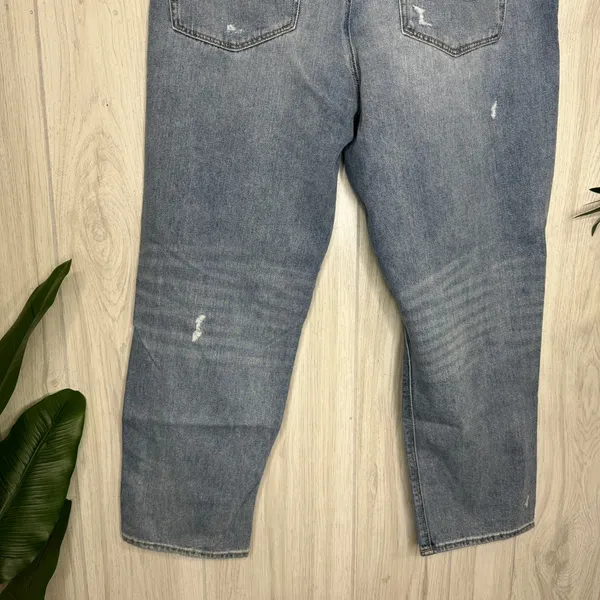 NWT American Eagle Plus Size Ripped Cool Classic Mom Jeans Crop Ankle 16 Short - Image 7