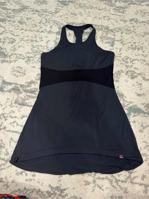 Zobha Athletic Tank Top Shelf Bra Cinch Hem Racerback Medium - Image 3