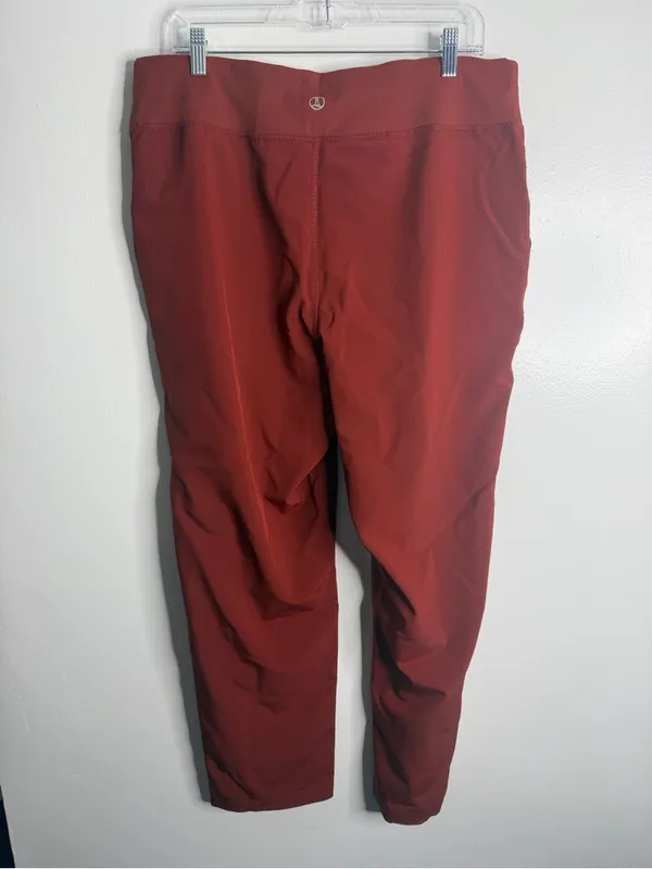 NEW‎ Lands End Women's Active Pull On Pants Straight Leg Terracotta Large Casual - Image 2