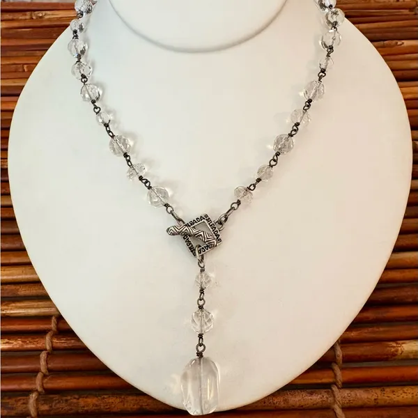 Silpada Silver and Clear Beaded Necklace - Image 4