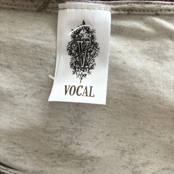 Vocal Gray Acid‎ Wash One Shoulder Dolman Top Rhinestone Cutout Edgy Size XL - Image 4