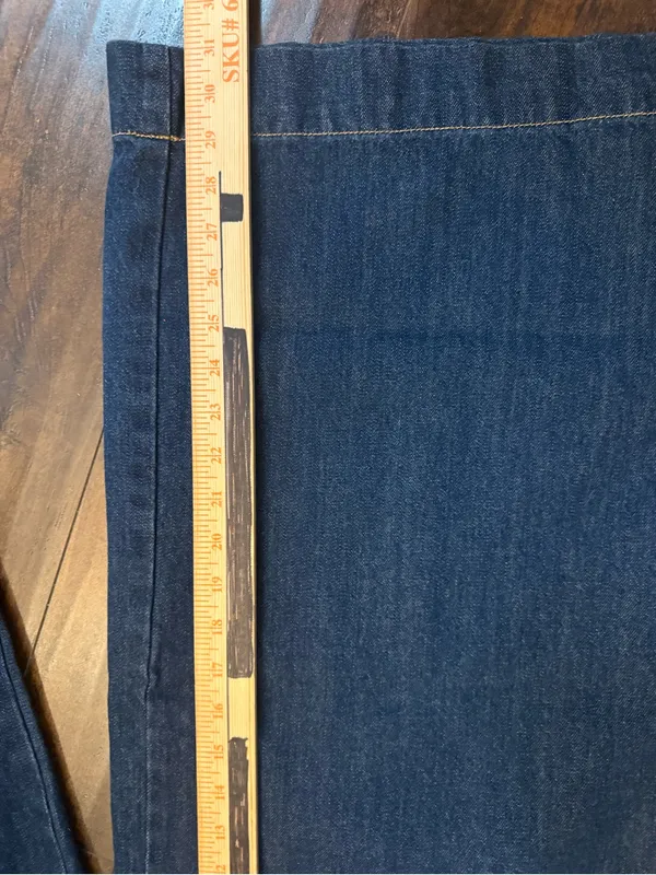 We The Free Free People Big Bell Jeans Indigo Rinse Wash Blue High Waisted Size 31 NWT - Image 10