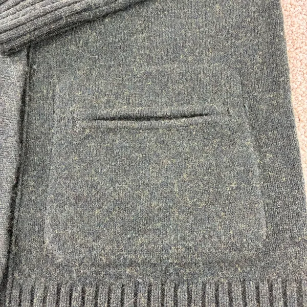 Madewell Cardigan Sweater Womens Small‎ Green Knit Ribbed Open Front Pockets - Image 4