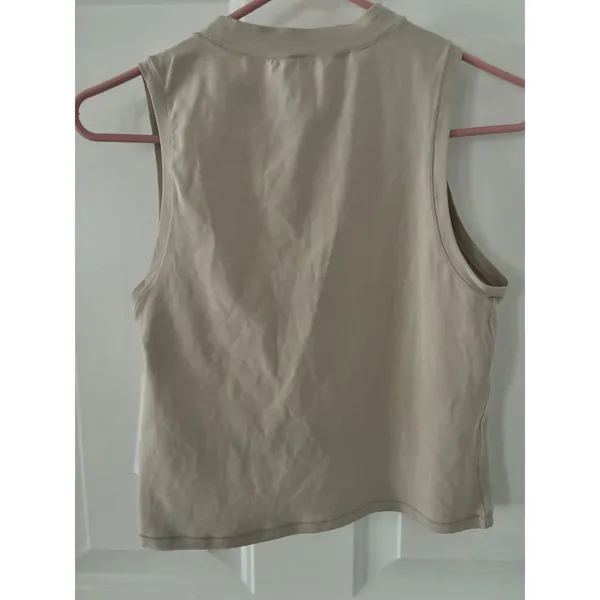 Yogalicious Airlite Melissa Crop Tank Top Beige Tan Womens Large‎ NWT - Image 4