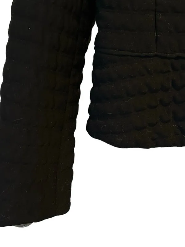 Armani Collezioni Black Quilted Jacket 90s Minimalist Size 12 Large - Image 7