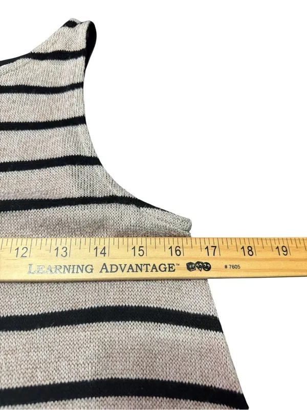 Black and beige striped tank top - Image 6