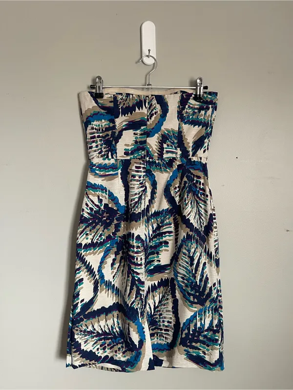 BANANA REPUBLIC FACTORY | Silk Blend Strapless Printed Dress Sz 0 - Image 7