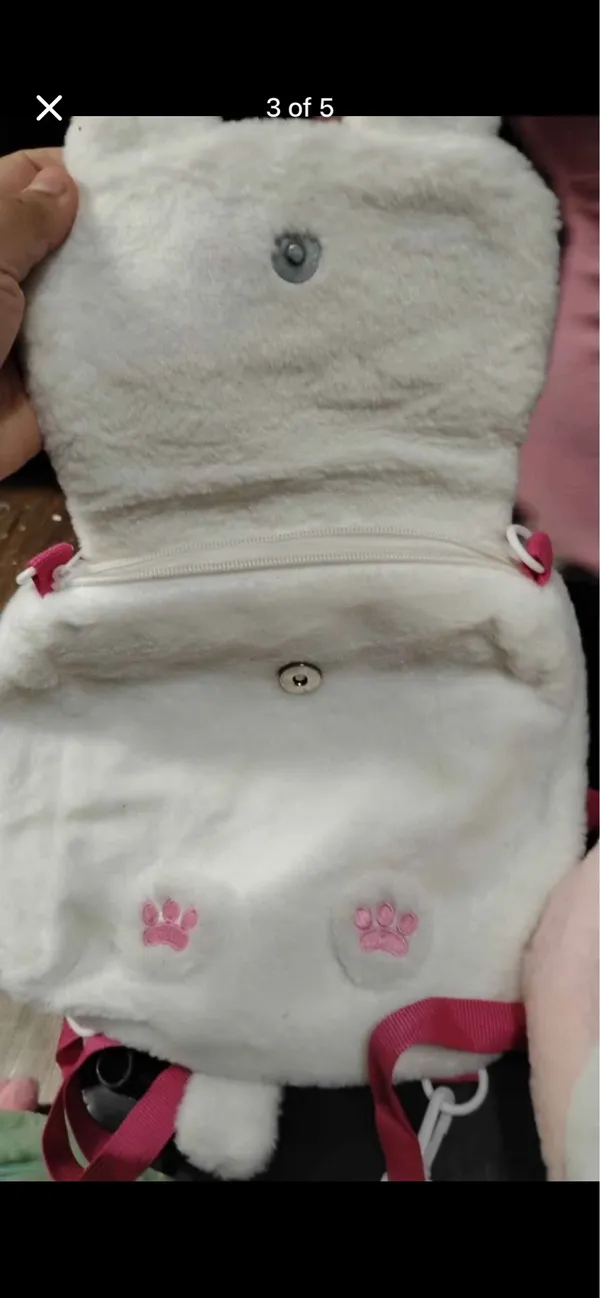 plush bag White - Image 3