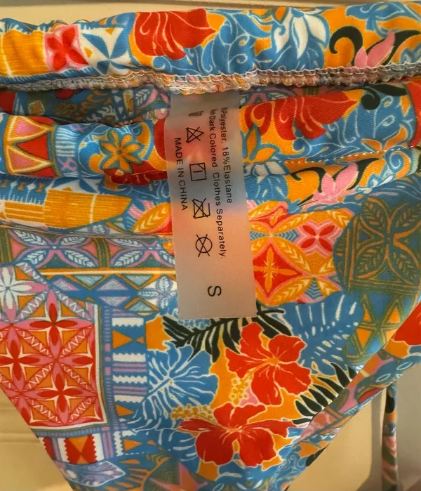 Tropical Floral Bikini Blue - Image 5