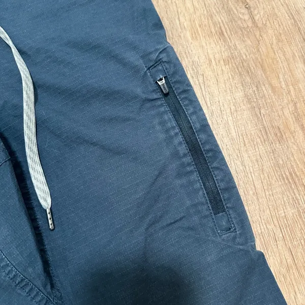 Vuori | Woman's Ripstop Cargo Pants Navy Blue Elastic‎ Waist Drawstring, Size S - Image 4