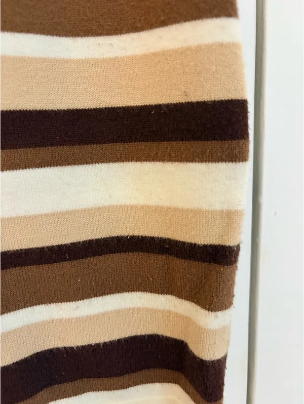 Princess Polly Brown Striped Soft Knit Halter Mini Dress - Image 3