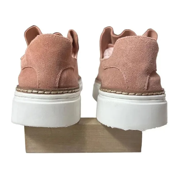 Women’s Vince Camuto Mauve Colored Leather Raiza Platform Sneakers - Image 3