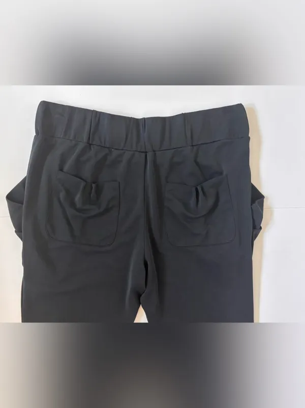 Free People Black Slouchy Harem Pants Draped Pocket Cropped Tapered - Image 7