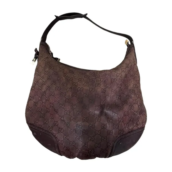 Authentic GUCCI Guccissima Large Leather Princy Hobo‎ Shoulder Bag Brown 162882 - Image 13