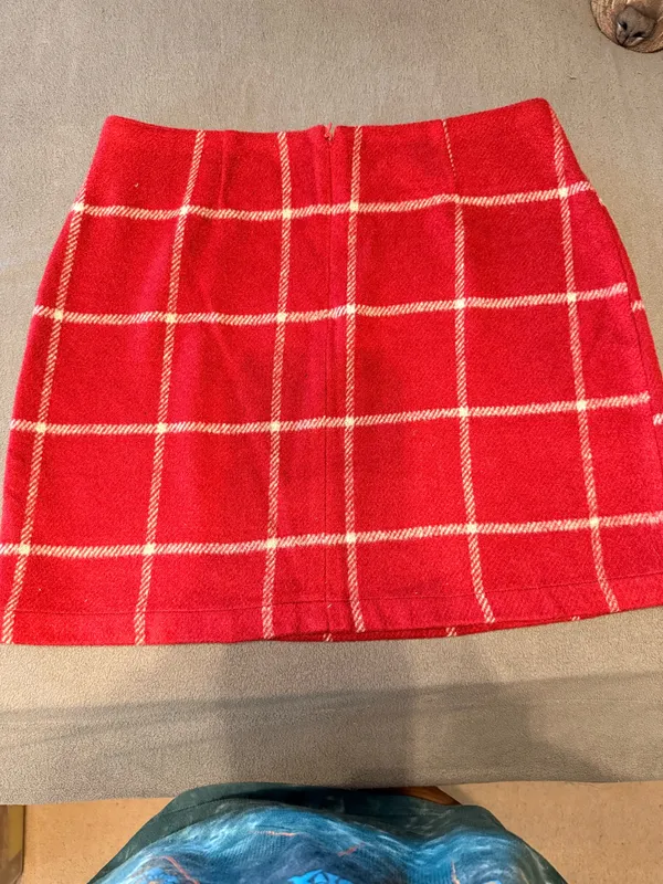 Red plaid mini skirt Size M - Image 2