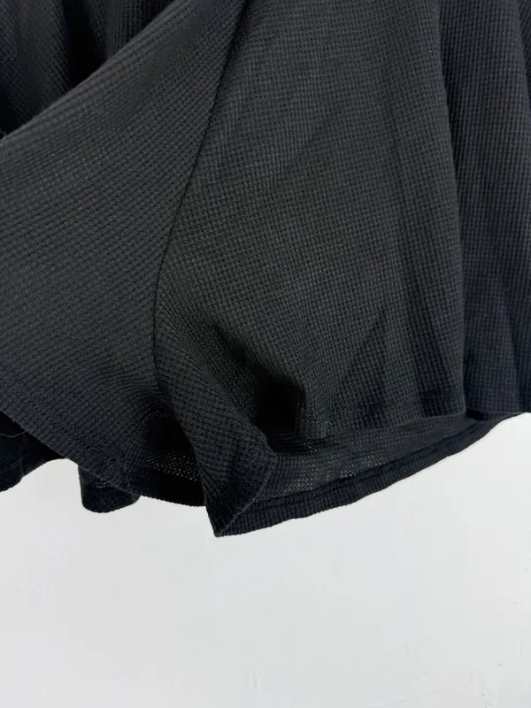 NWT Lulus Expert Chiller Black Waffle Knit Shorts Flowy Size XL NEW - Image 4