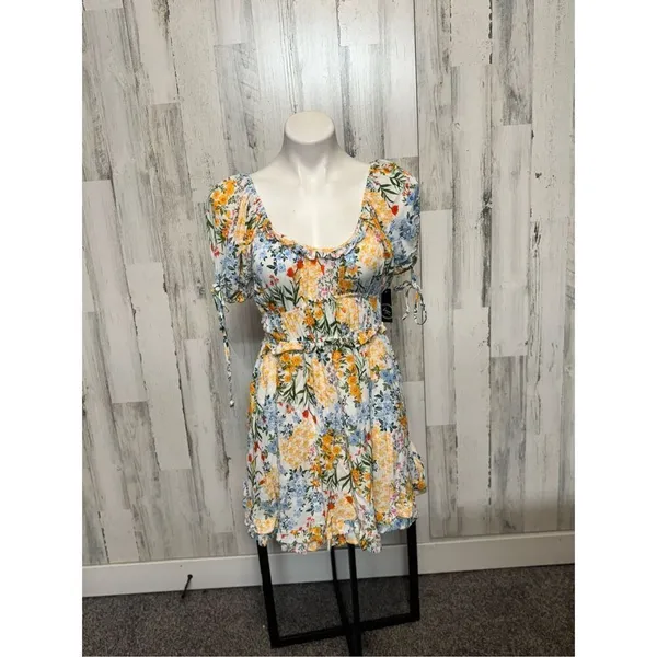 Floral dress Yellow Size M - Image 5