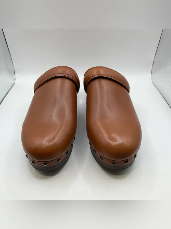 NWOB Madewell The Cecily Clog in Oiled Leather MSRP $168 size 7.5 brown - Image 3