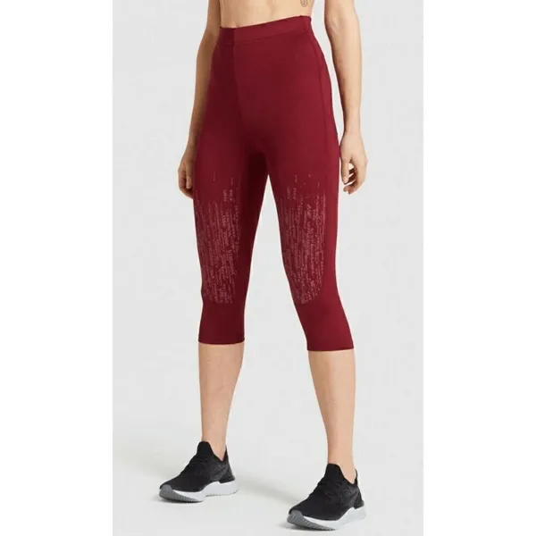 Gymshark Burgundy Claret Cropped Capri Athletic Leggings XS NWOT - Image 7