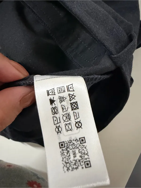 ZARA Navy Straight Leg Trouser Pant Pintuck Large Careerwear Business Casual - Image 7