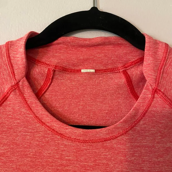 Lululemon Heathered Pink Long Sleeve Crewneck Shirt Athleisure Women's size 6 - Image 2