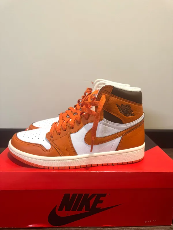 Women’s Jordan 1 Retro High OG Starfish Orange & White - Image 4