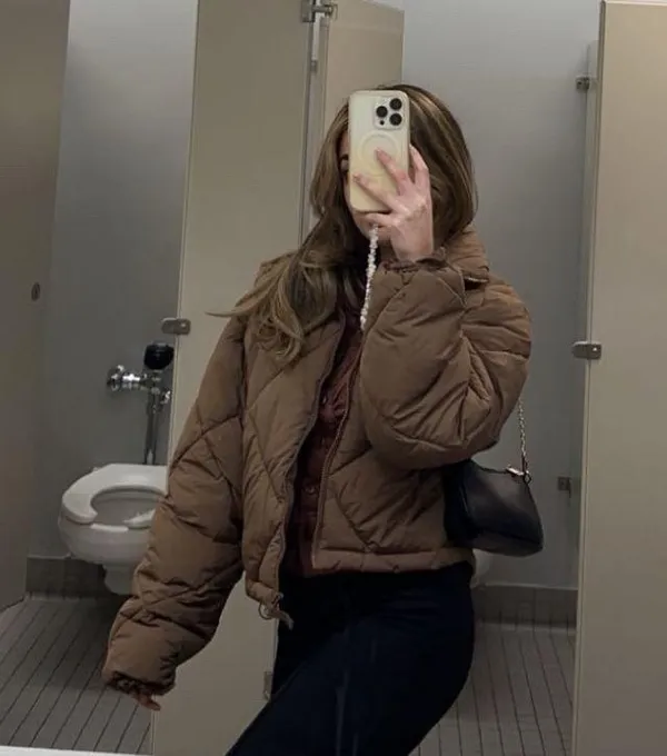 Love Tree Brown Puffer Jacket - Image 2