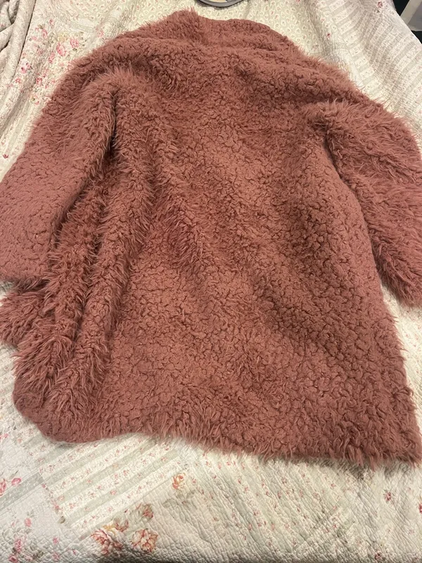 wild fable Rose Mauve Teddy Faux Fur Jacket - Image 2