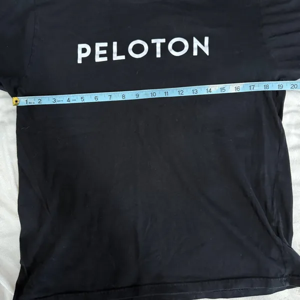 Peloton Black T Shirt Women's Size Medium 100 Century Logo Athletic - Image 8