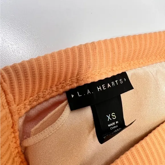 LA HEARTS‎ Peach 2 Piece High Waisted Bottoms Size XS - Image 8