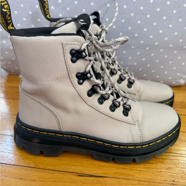 Dr. Martens Women's Beige Combat Boots - Image 2